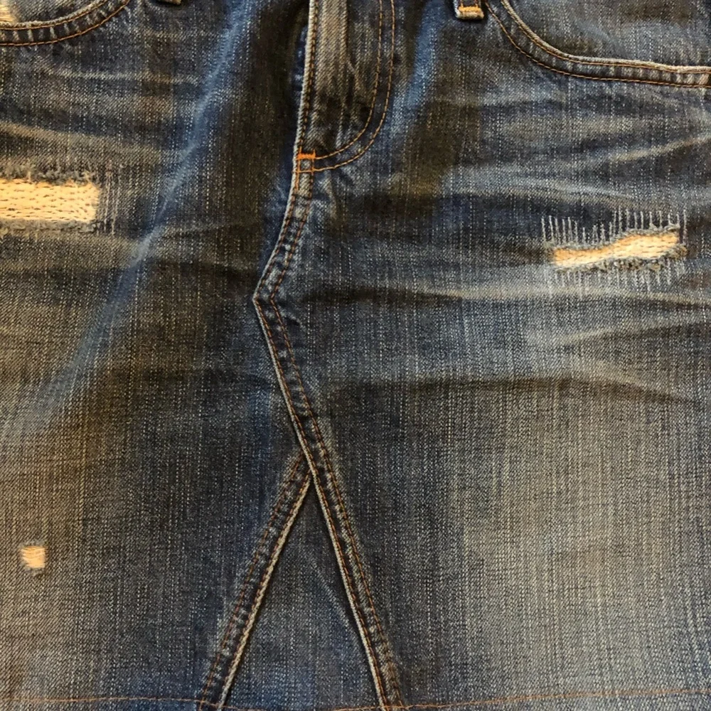 Y2K 90’s AG Mid-box skirt denim jean mini skirt